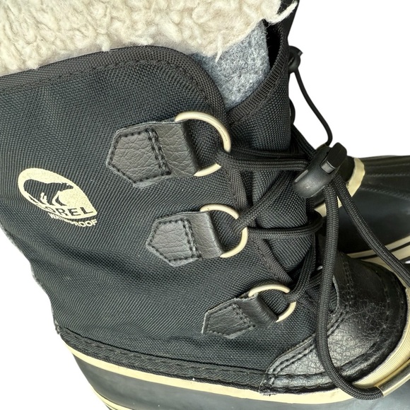 SOREL Black Rocky Duck Boots Jasper Thinsulate Mid Calf Winter Snow Boot Size 5 - Picture 5 of 11